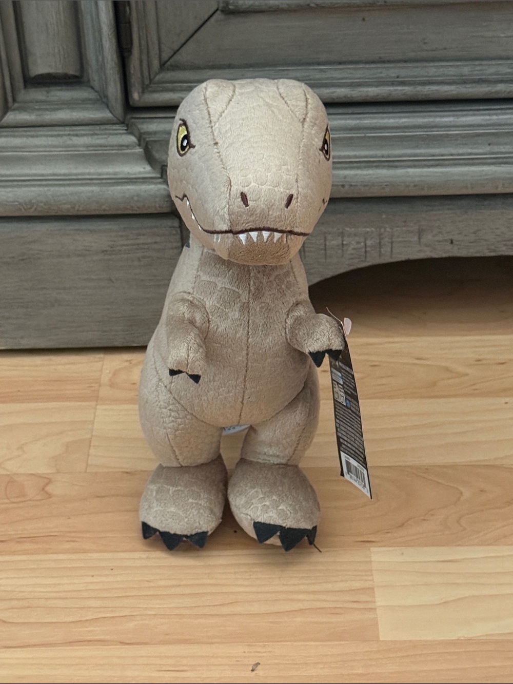 Plush T-Rex Dinosaur Toy - Beige Soft Stuffed Animal